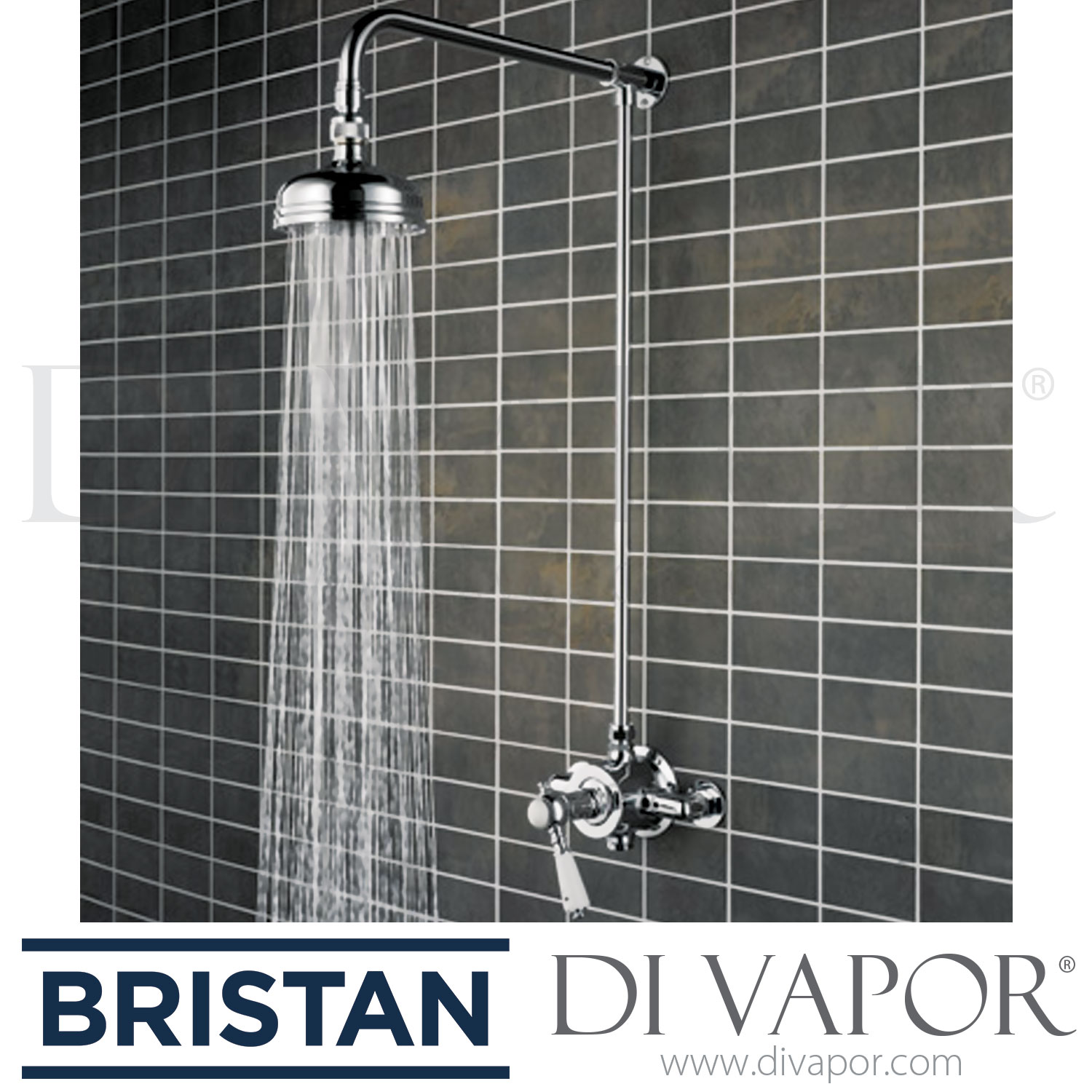 Bristan Cardinal Thermostatic Shower with Rigid Riser Shower Valve